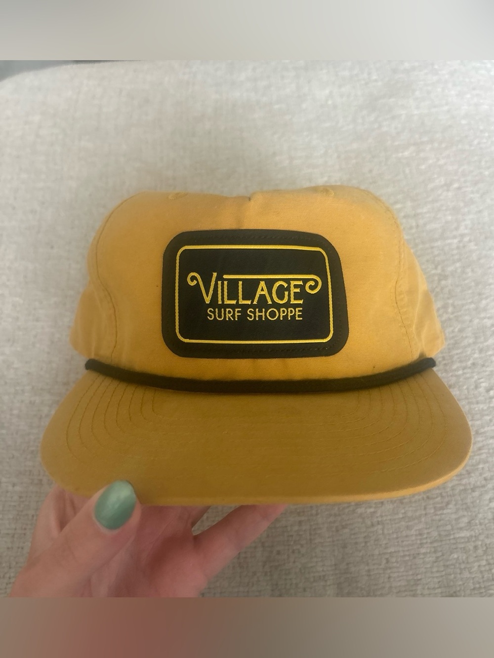 Village Surf Shoppe Yellow Rope-Trim Trucker Hat